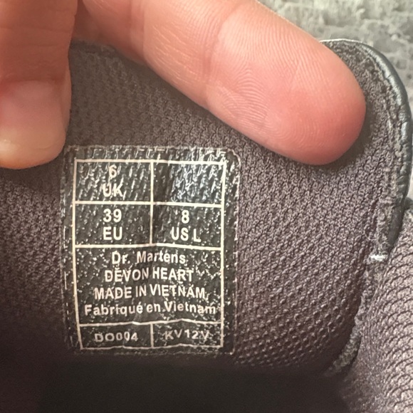 Dr. Martens Black Leather Platform Ankle Boots with Heart Buckles - Picture 3 of 5